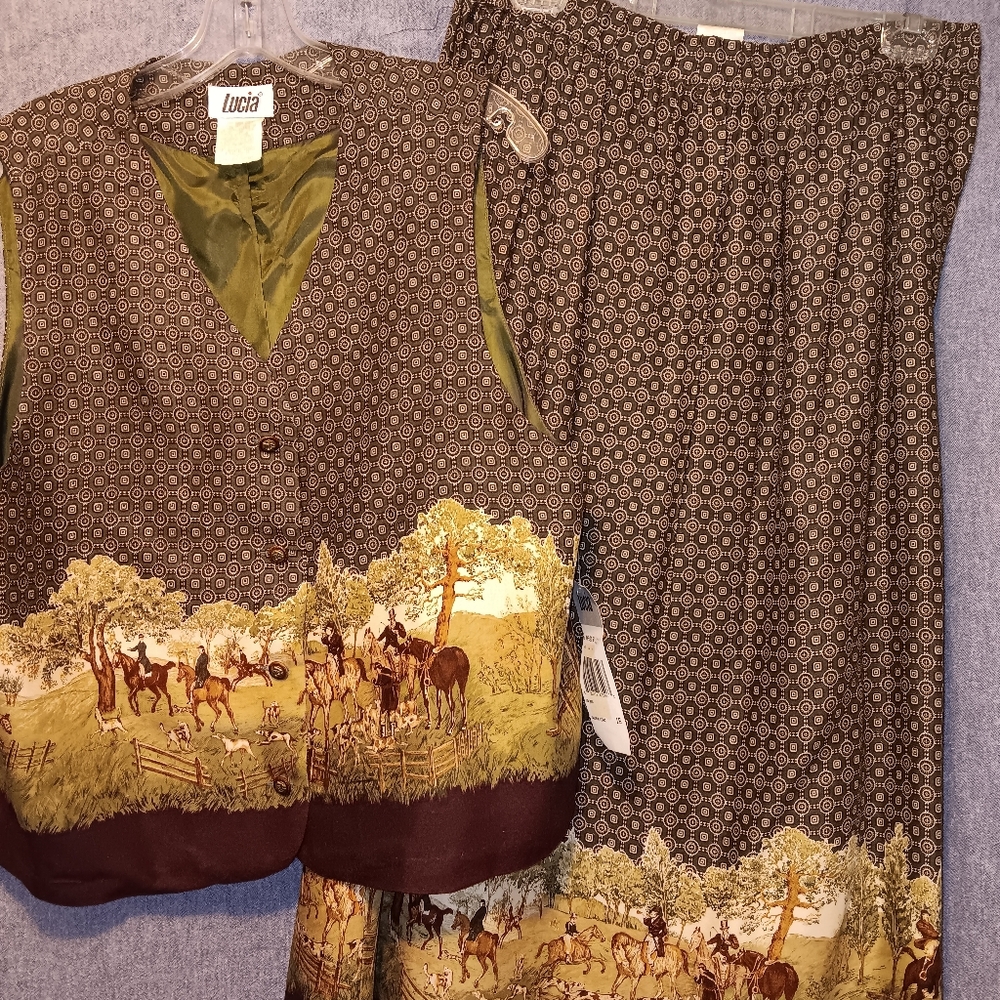 Equestrian Set: Vest & Skirt Brand #LUCIA